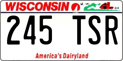 WI license plate 245TSR