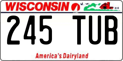 WI license plate 245TUB
