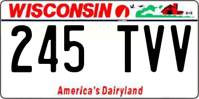 WI license plate 245TVV