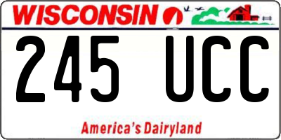 WI license plate 245UCC