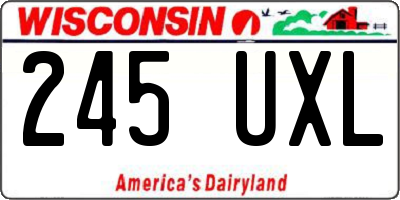 WI license plate 245UXL