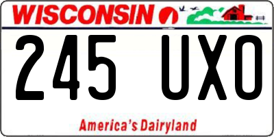 WI license plate 245UXO