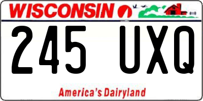 WI license plate 245UXQ