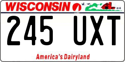 WI license plate 245UXT