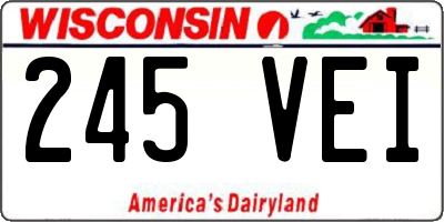 WI license plate 245VEI