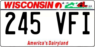 WI license plate 245VFI
