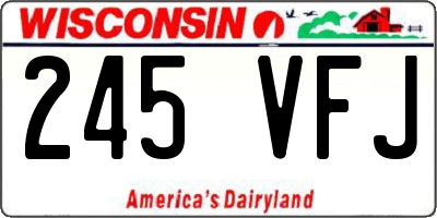 WI license plate 245VFJ
