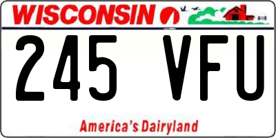 WI license plate 245VFU