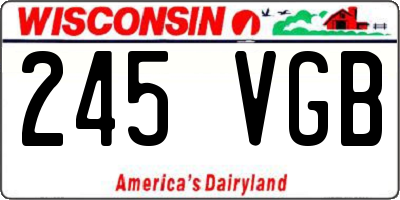WI license plate 245VGB