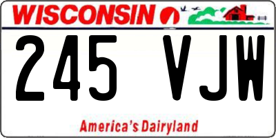 WI license plate 245VJW