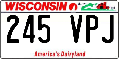 WI license plate 245VPJ