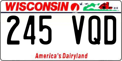 WI license plate 245VQD