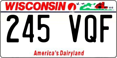 WI license plate 245VQF
