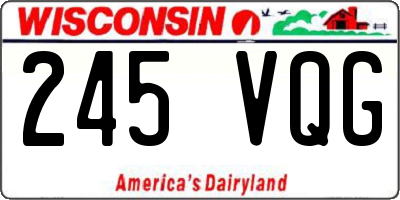 WI license plate 245VQG