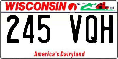 WI license plate 245VQH