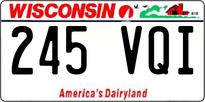 WI license plate 245VQI