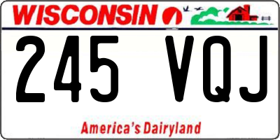WI license plate 245VQJ