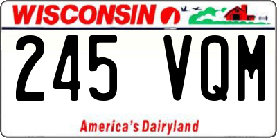 WI license plate 245VQM