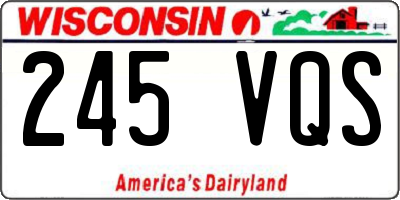 WI license plate 245VQS