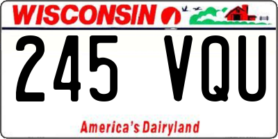 WI license plate 245VQU