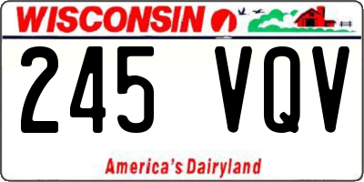 WI license plate 245VQV