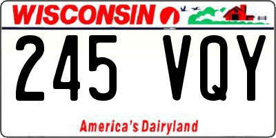 WI license plate 245VQY
