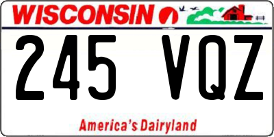 WI license plate 245VQZ