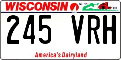 WI license plate 245VRH