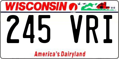 WI license plate 245VRI