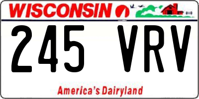 WI license plate 245VRV
