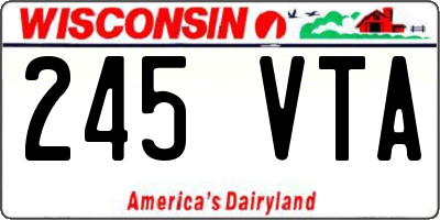 WI license plate 245VTA