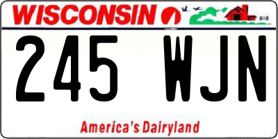 WI license plate 245WJN