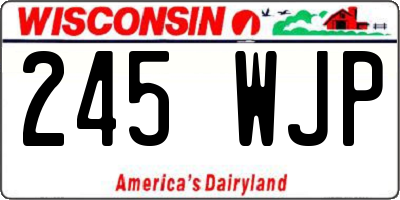 WI license plate 245WJP
