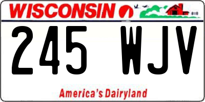 WI license plate 245WJV