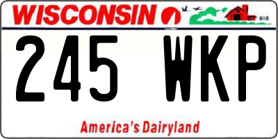 WI license plate 245WKP