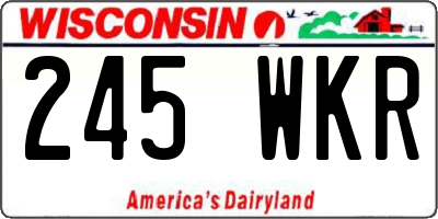 WI license plate 245WKR