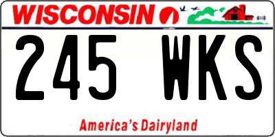 WI license plate 245WKS