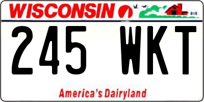 WI license plate 245WKT