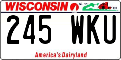 WI license plate 245WKU