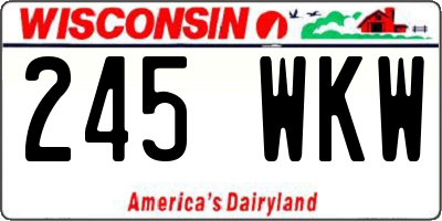 WI license plate 245WKW