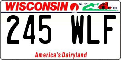 WI license plate 245WLF