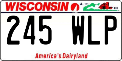 WI license plate 245WLP
