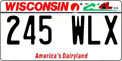 WI license plate 245WLX