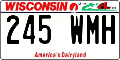 WI license plate 245WMH