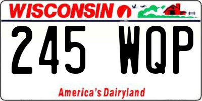 WI license plate 245WQP