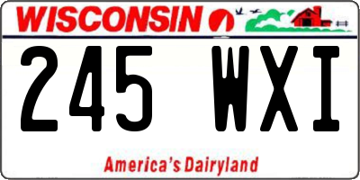 WI license plate 245WXI