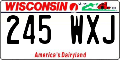 WI license plate 245WXJ