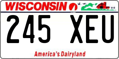 WI license plate 245XEU