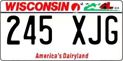 WI license plate 245XJG