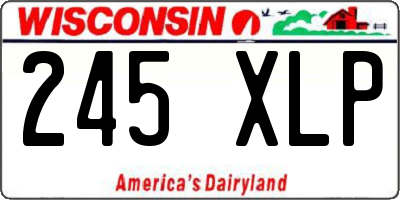 WI license plate 245XLP